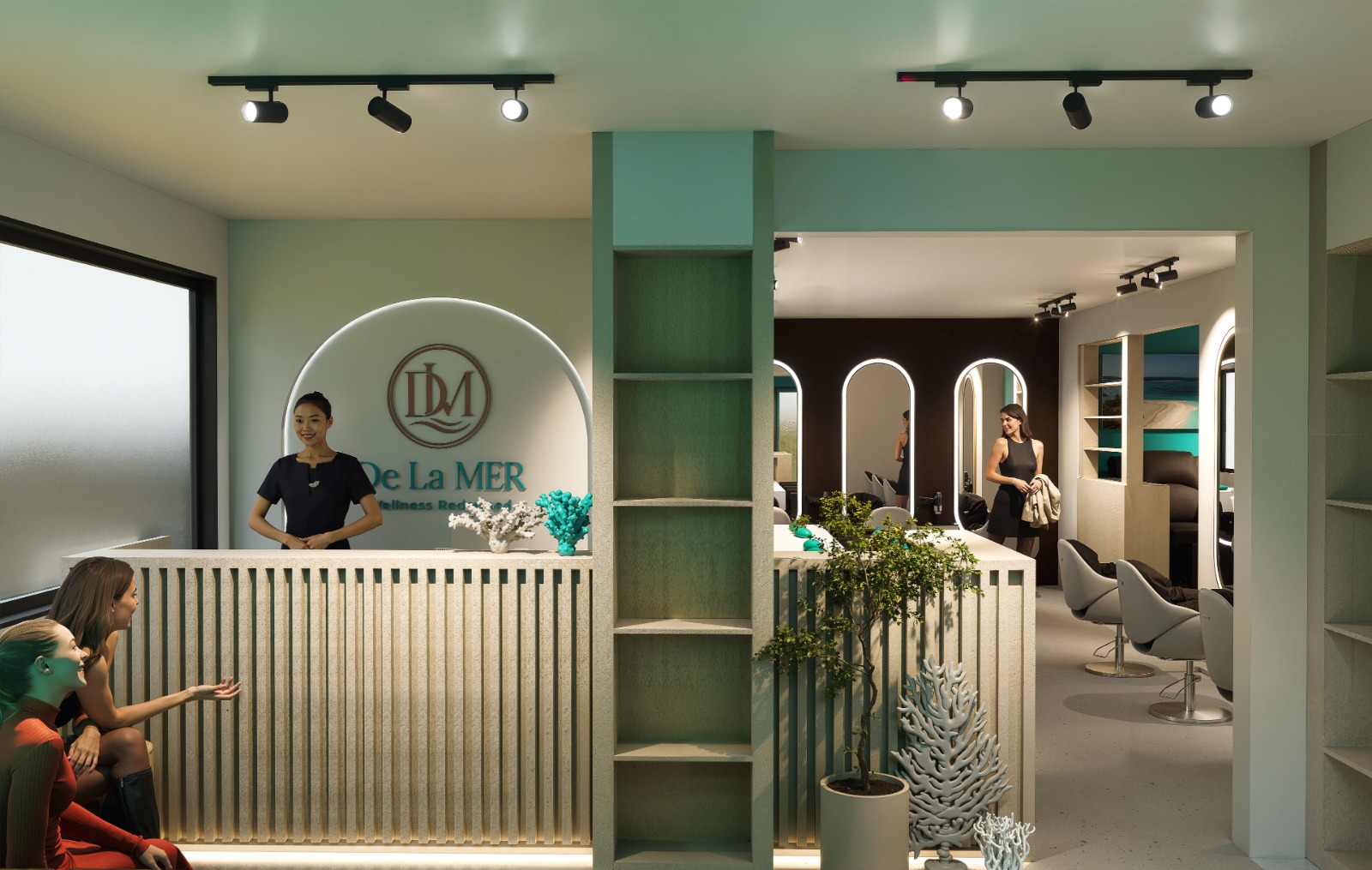 De La MER luxury salon & spa interior in Moka, Mauritius — view 1
